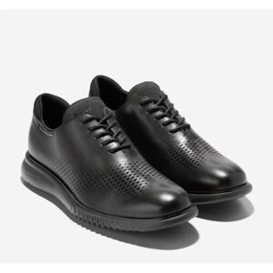 NEW! Cole Haan Men's 2.ZeroGrand Lined Laser Wingtip Oxford Black Size 9M $308